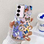 For Samsung Galaxy S23+ 5G Electroplating Laser Butterfly Ring Holder Phone Case(Color Butterflies AB1)