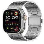 For Apple Watch Ultra 49mm Norman Buckle Stainless Steel Watch Band(Silver)