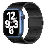 For Apple Watch Series 7 45mm Norman Buckle Stainless Steel Watch Band(Black)