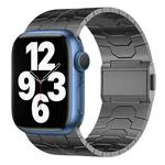 For Apple Watch Series 7 45mm Norman Buckle Stainless Steel Watch Band(Gunmetal)