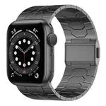 For Apple Watch Series 6 44mm Norman Buckle Stainless Steel Watch Band(Gunmetal)
