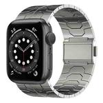 For Apple Watch Series 6 44mm Norman Buckle Stainless Steel Watch Band(Titanium Color)