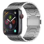 For Apple Watch Series 4 44mm Norman Buckle Stainless Steel Watch Band(Silver)