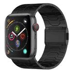 For Apple Watch Series 4 44mm Norman Buckle Stainless Steel Watch Band(Black)
