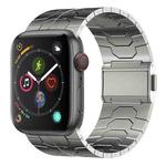 For Apple Watch Series 4 44mm Norman Buckle Stainless Steel Watch Band(Titanium Color)