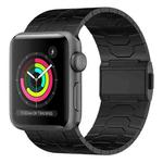 For Apple Watch Series 3 42mm Norman Buckle Stainless Steel Watch Band(Black)