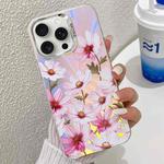 For iPhone 15 Pro Electroplating Laser Flower Texture TPU Phone Case(Cosmos Flower AH7)