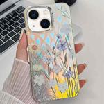 For iPhone 14 Electroplating Laser Flower Texture TPU Phone Case(Chrysanthemum AH5)