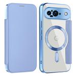 For Google Pixel 9 Shield MagSafe RFID Anti-theft Leather Phone Case(Blue)