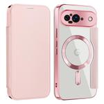 For Google Pixel 9 Shield MagSafe RFID Anti-theft Leather Phone Case(Pink)