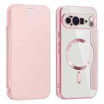For Google Pixel 10 Pro XL Shield MagSafe RFID Anti-theft Leather Phone Case(Pink)