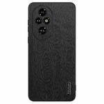 For Honor 200 Pro Tree Bark Leather Shockproof Phone Case(Black)