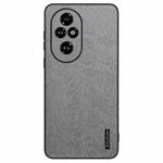 For Honor 200 Pro Tree Bark Leather Shockproof Phone Case(White)