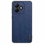 For Honor X60i Tree Bark Leather Shockproof Phone Case(Blue)