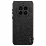 For Honor Magic 7 Tree Bark Leather Shockproof Phone Case(Black)