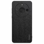 For Honor X60 Tree Bark Leather Shockproof Phone Case(Black)