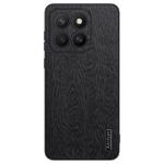 For Honor X8c Tree Bark Leather Shockproof Phone Case(Black)