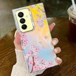 For Samsung Galaxy A15 5G Electroplating Laser Flower Texture TPU Phone Case(Peach Blossom AH4)