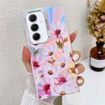 For Samsung Galaxy A55 5G Electroplating Laser Flower Texture TPU Phone Case(Cosmos Flower AH7)