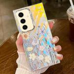 For Samsung Galaxy S24+ 5G Electroplating Laser Flower Texture TPU Phone Case(Chrysanthemum AH5)
