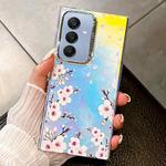 For Samsung Galaxy A25 5G Electroplating Laser Flower Texture TPU Phone Case(Plum Blossom AH18)