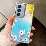 For Samsung Galaxy A25 5G Electroplating Laser Flower Texture TPU Phone Case(Morning Glory AH16)