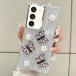 For Samsung Galaxy S20 FE Three-dimensional Butterfly Glitter TPU  Phone Case(Pink)