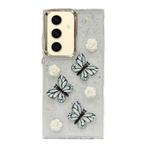 For Samsung Galaxy S24 FE 5G Three-dimensional Butterfly Glitter TPU  Phone Case(Blue)