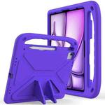 For iPad Air 13 2024 Handle EVA Shockproof Tablet Case with Holder(Purple)