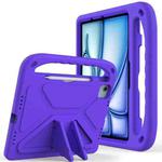 For iPad Air 11 / Pro 11 2024 Handle EVA Shockproof Tablet Case with Holder(Purple)