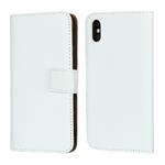 Leather Horizontal Flip Holster for iPhone X/XS with Magnetic Clasp and Bracket and Card Slot and Wallet(White)