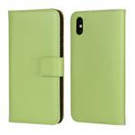 Leather Horizontal Flip Holster for iPhone X/XS with Magnetic Clasp and Bracket and Card Slot and Wallet(Green)