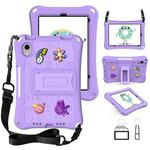 For iPad mini 6 / mini 2024 Hi Baby EVA Full Body Tablet Case with Strap(Light Purple)