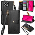 For T-Mobile T Phone 2 5G Love Zipper Lanyard Leather Phone Case(Black)
