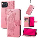 For T-Mobile REVVL 7 Pro 5G Butterfly Love Flower Embossed Leather Phone Case(Pink)