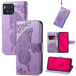 For T-Mobile REVVL 7 Pro 5G Butterfly Love Flower Embossed Leather Phone Case(Light Purple)