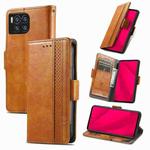 For T-Mobile REVVL 7 Pro 5G CaseNeo Splicing Dual Magnetic Buckle Leather Phone Case(Khaki)