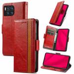 For T-Mobile REVVL 7 Pro 5G CaseNeo Splicing Dual Magnetic Buckle Leather Phone Case(Red)