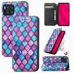 For T-Mobile REVVL 7 Pro 5G CaseNeo Colorful Magnetic Leather Phone Case(Purple Scales)