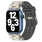 For Apple Watch Series 7 45mm Mecha Two Claw Silicone Watch Band(Gray)