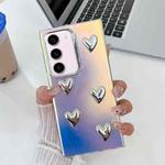 For Samsung Galaxy S23+ 5G Electroplating 5-Heart Laser Texture TPU Phone Case(Water Ripples)