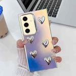 For Samsung Galaxy S24+ 5G Electroplating 5-Heart Laser Texture TPU Phone Case(Water Ripples)