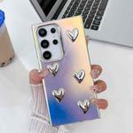 For Samsung Galaxy S24 Ultra 5G Electroplating 5-Heart Laser Texture TPU Phone Case(Water Ripples)