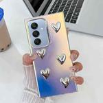 For Samsung Galaxy A25 5G Electroplating 5-Heart Laser Texture TPU Phone Case(Water Ripples)