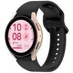 For Samsung Galaxy Watch 7 Solid Color Colorful Buckle Quick Release Silicone Watch Band(Black)