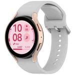 For Samsung Galaxy Watch 7 Solid Color Colorful Buckle Quick Release Silicone Watch Band(Light Gray)