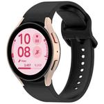 For Samsung Galaxy Watch FE 40mm Solid Color Colorful Buckle Quick Release Silicone Watch Band(Black)