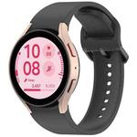 For Samsung Galaxy Watch FE Solid Color Colorful Buckle Quick Release Silicone Watch Band(Dark Gray)