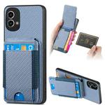 For Motorola Moto G Stylus 5G 2024 Carbon Fiber Vertical Flip Wallet Stand Phone Case(Blue)