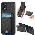 For Motorola Moto G Play 2024 4G Carbon Fiber Vertical Flip Wallet Stand Phone Case(Black)